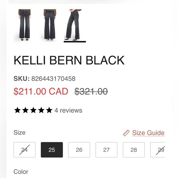 Fidelity Kelli High Rise Jeans in Black size 29 - Picture 3 of 12